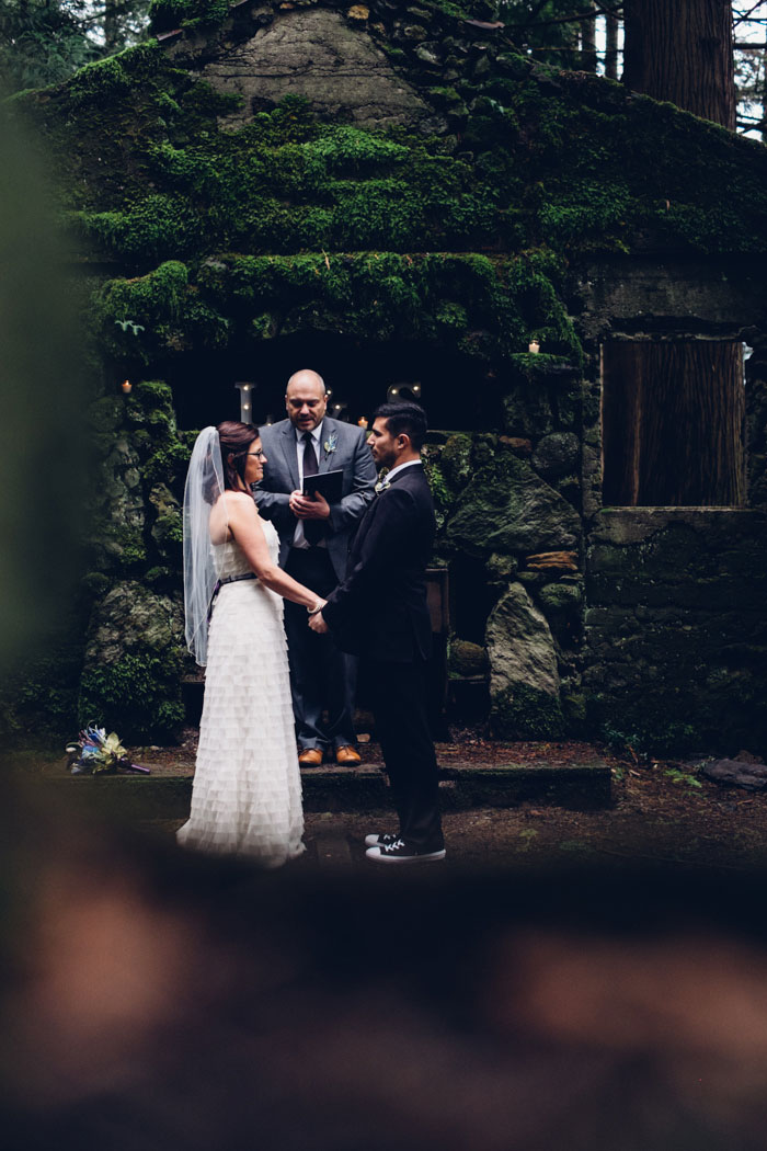 woodland elopement ceremony