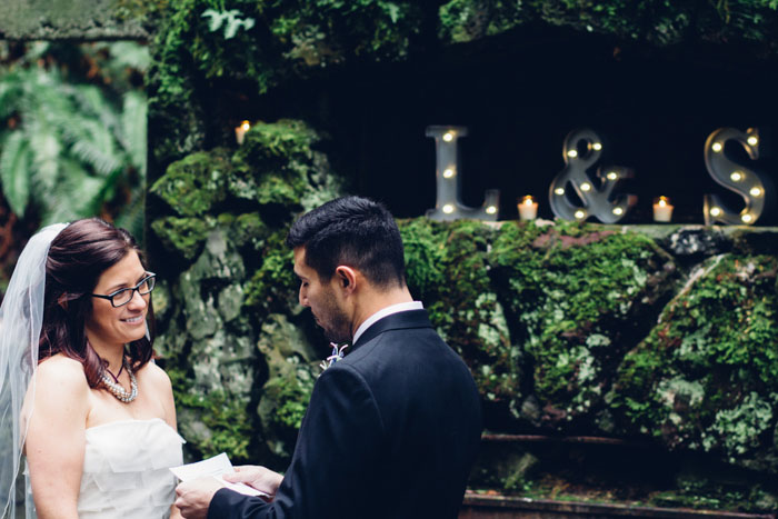 woodland elopement ceremony