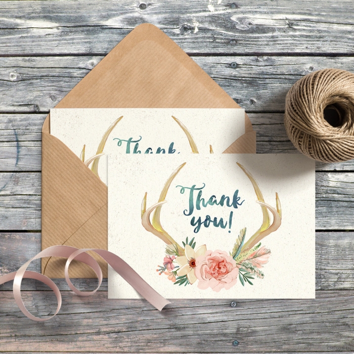 thank you card water color