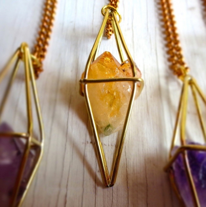 citrine necklace