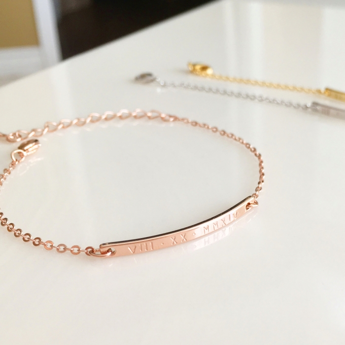 dated rose gold bracelet