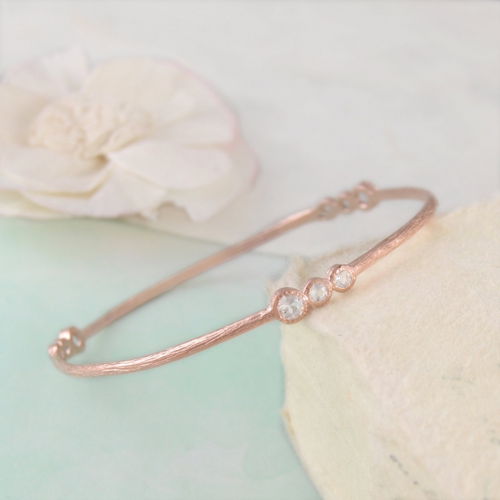 dipped rose gold bangle