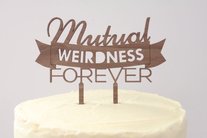 funny cake topper