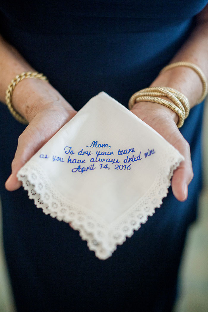 embroidered wedding hnadkerchief