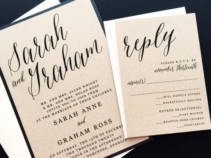 modern wedding invite