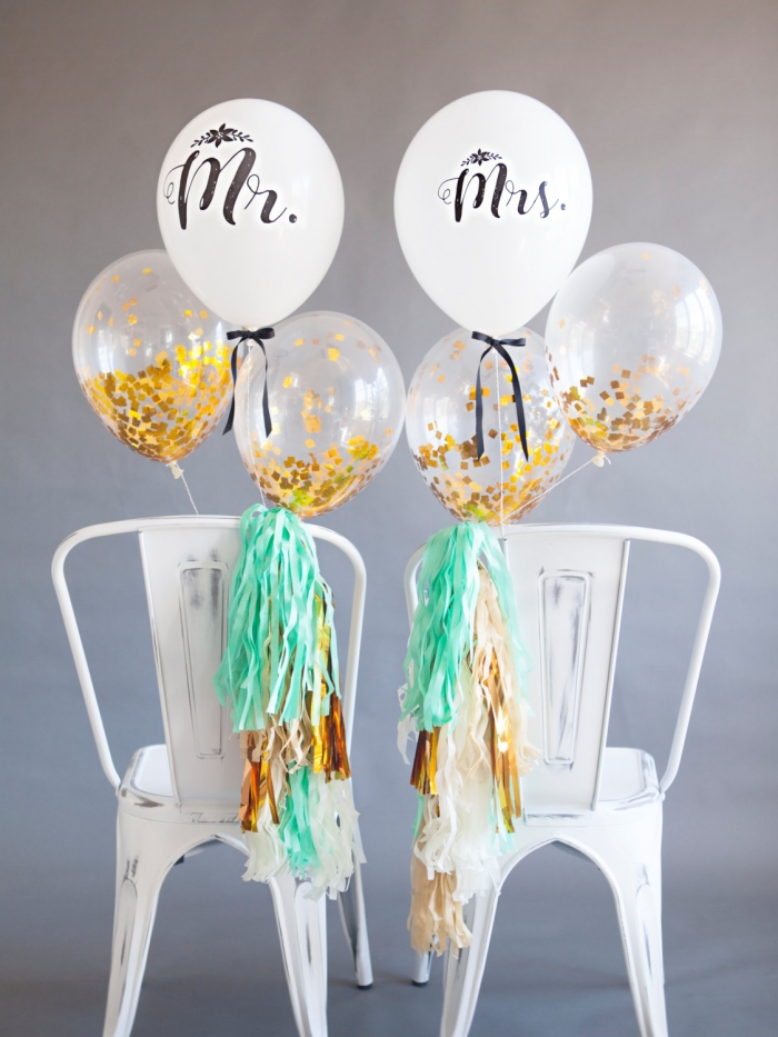 mr mrs chair balloons