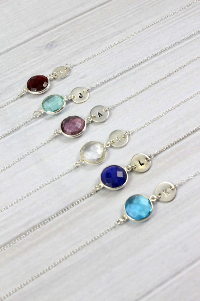 personalized birthstone necklace