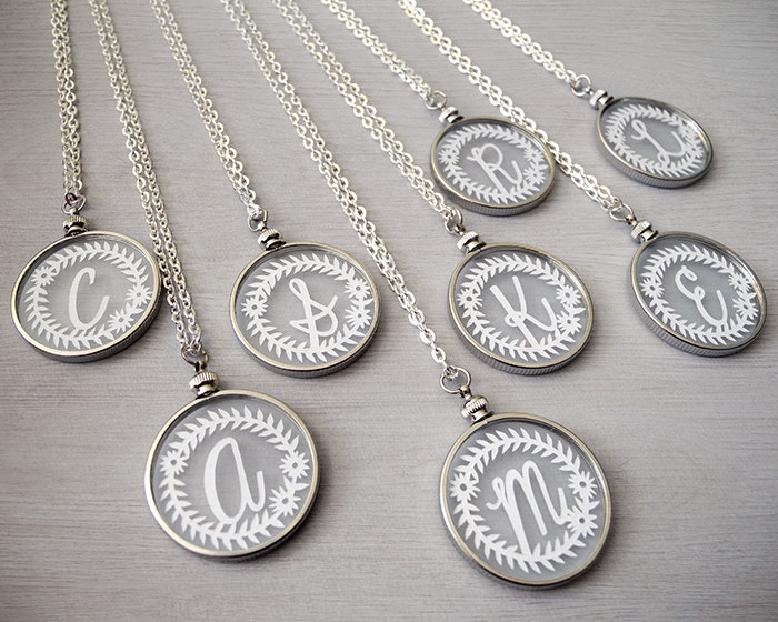 personalized boho initial necklaces