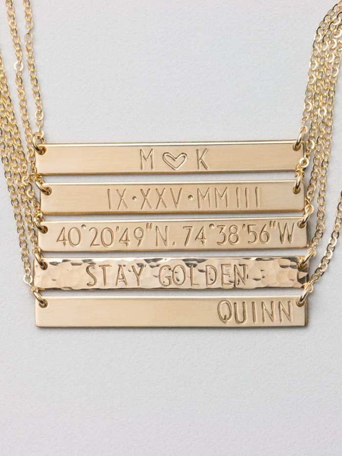 personalized message necklace