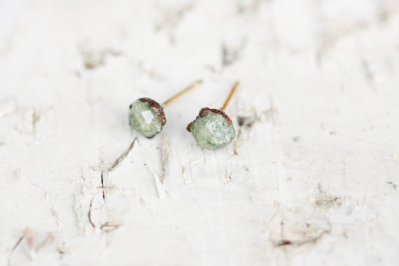 raw stone earrings