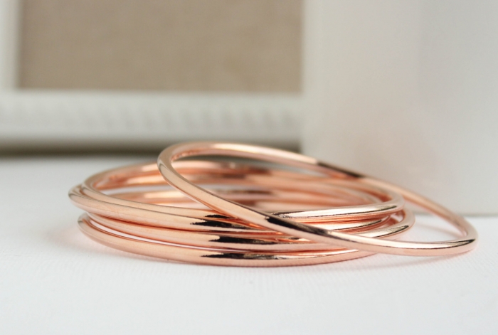 rose gold bangles