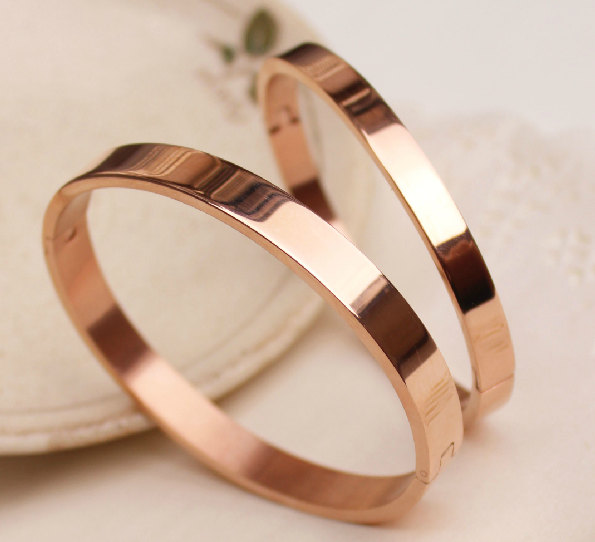 simple rose gold bangles