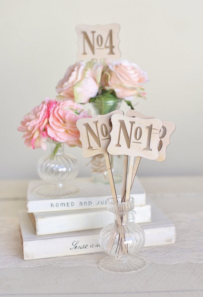 wooden sign table numbers