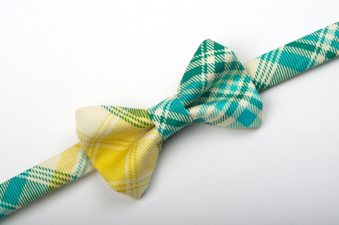 yellow plaid bowtie