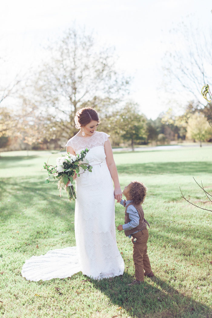 bride and son