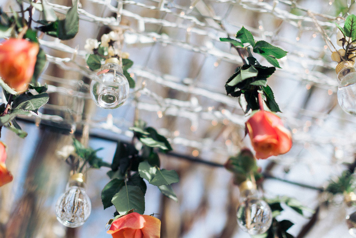 hanging rose chandelier