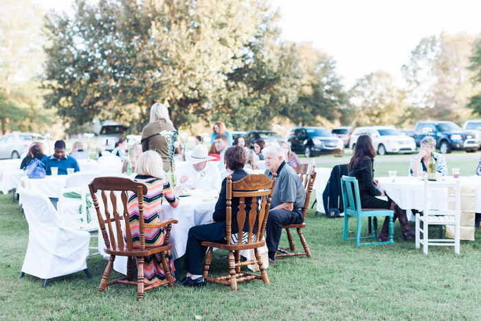 outdoor wedding reception