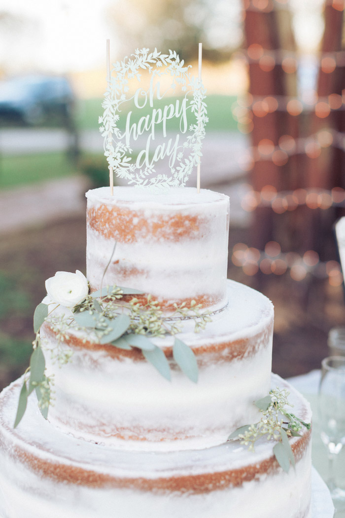 naked wedding cake