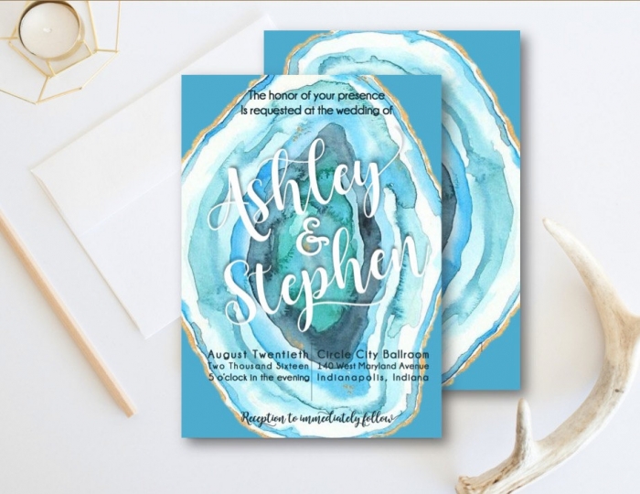 agate wedding invitations