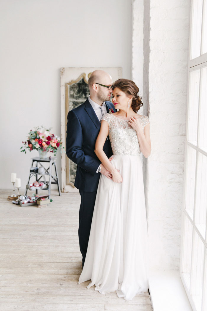 bride and groom portrait