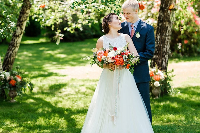 bride and groom portrait