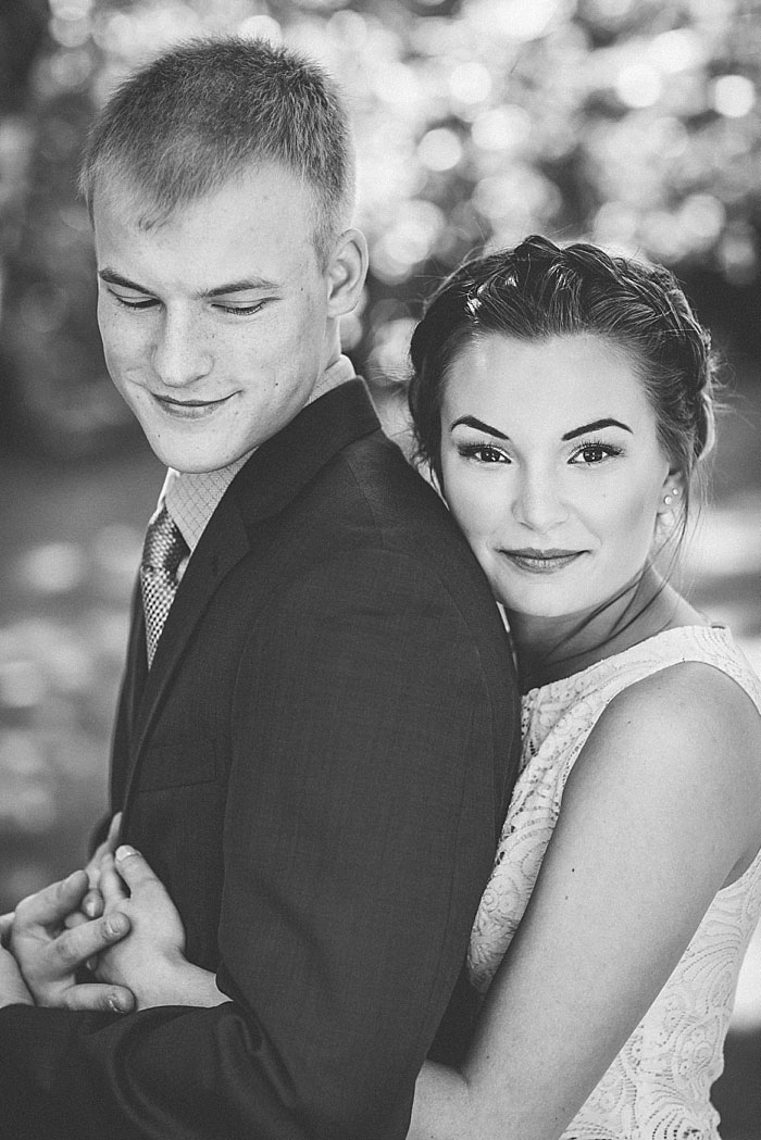 bride and groom portrait