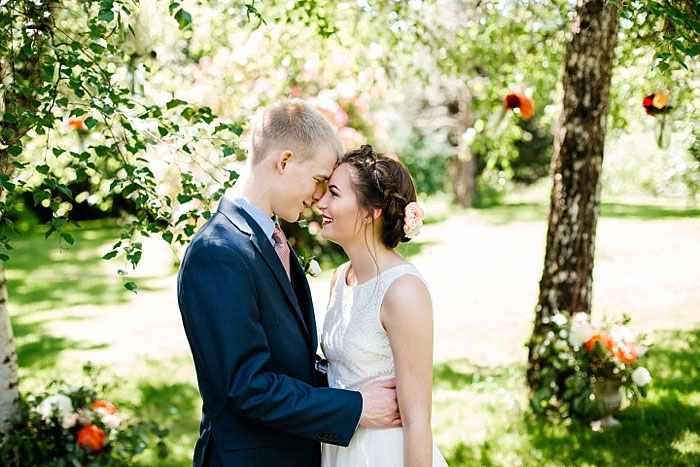 bride and groom portrait