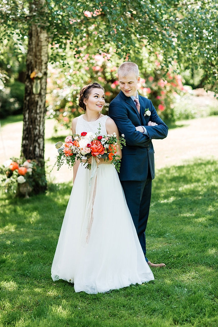 bride and groom portrait