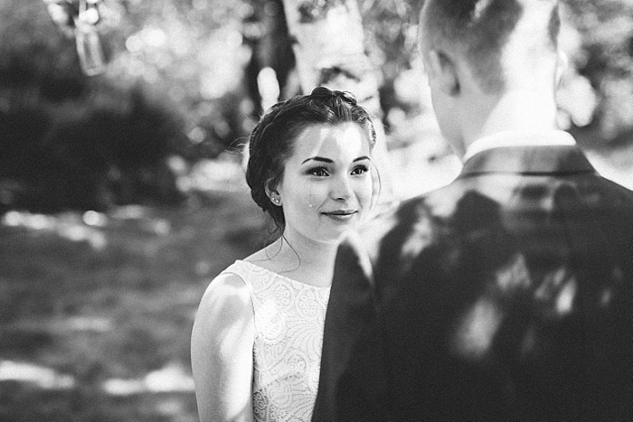 bride crying during ceremony