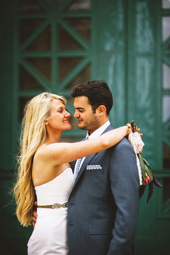 bride and groom portrait 