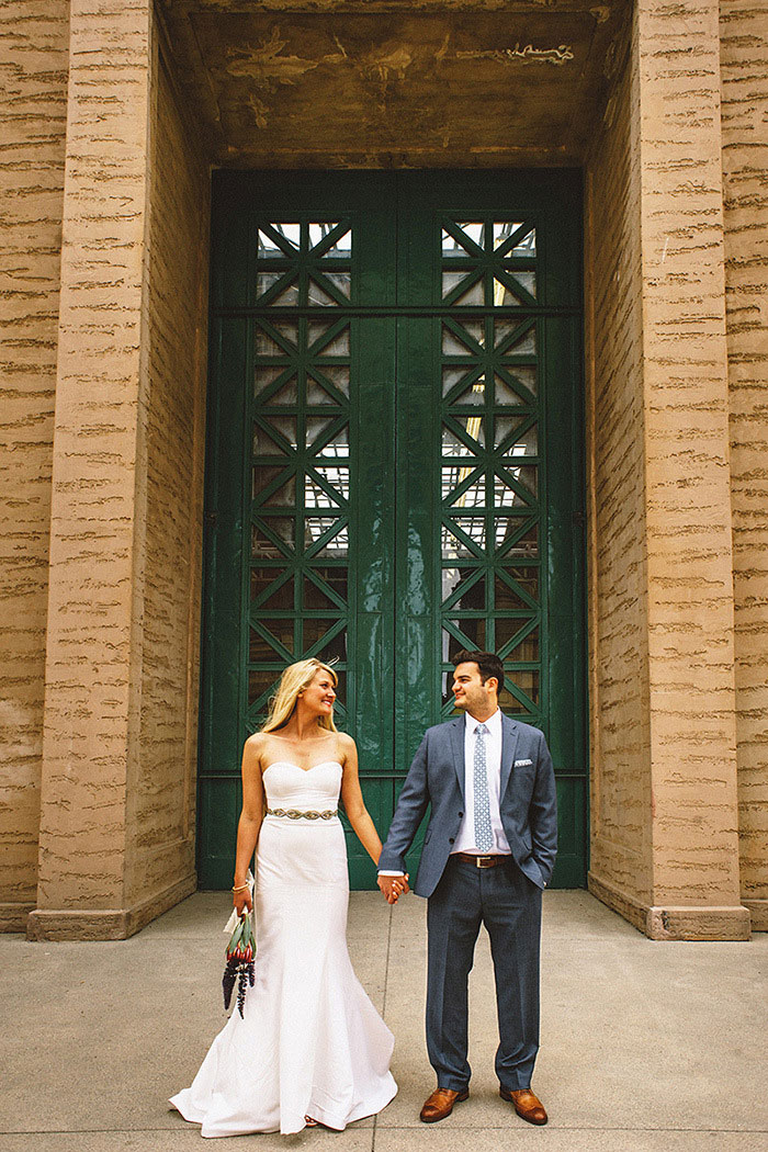 bride and groom portrait 