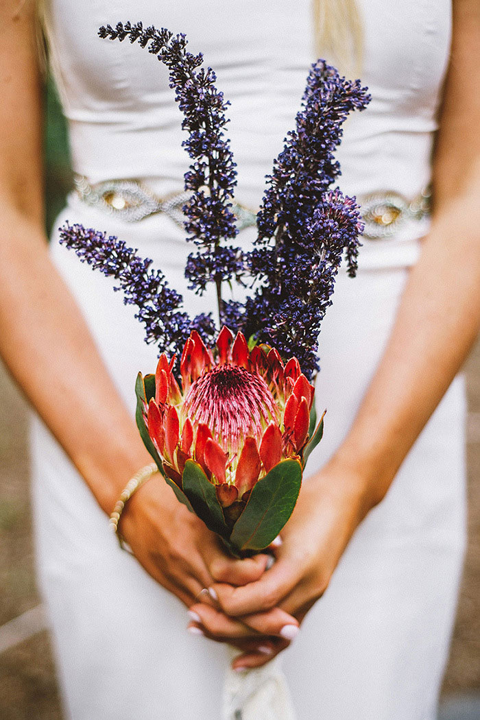 protea wedding bouquet