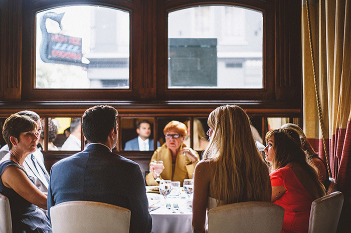 bride and groom t restaurant reception