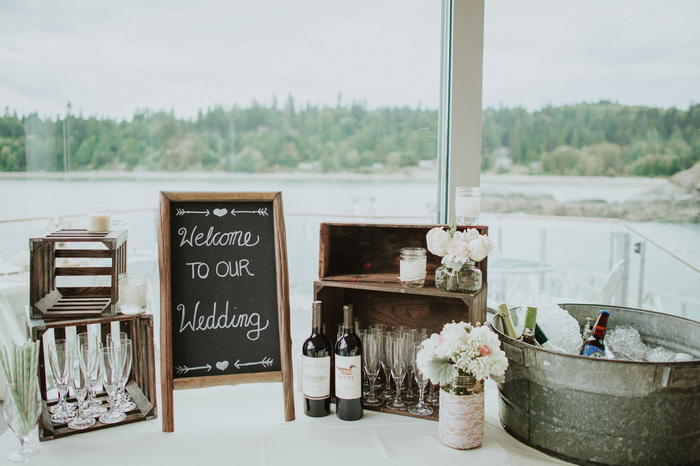 chalkboard wedding sign