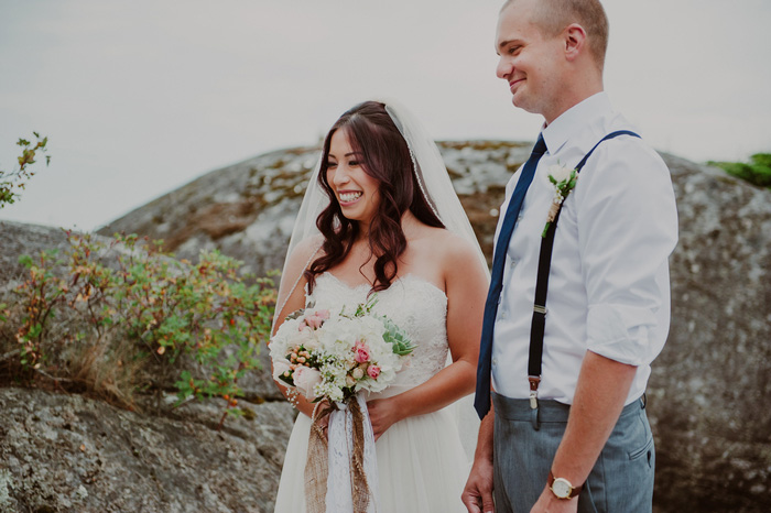 bride and groom at wedding ceremony