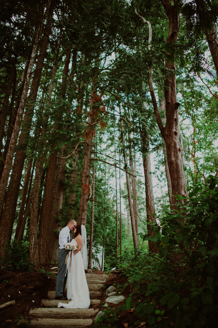 wedding portrait in the forest