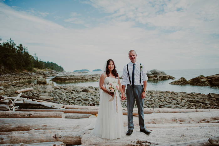 wedding portrait on the beach