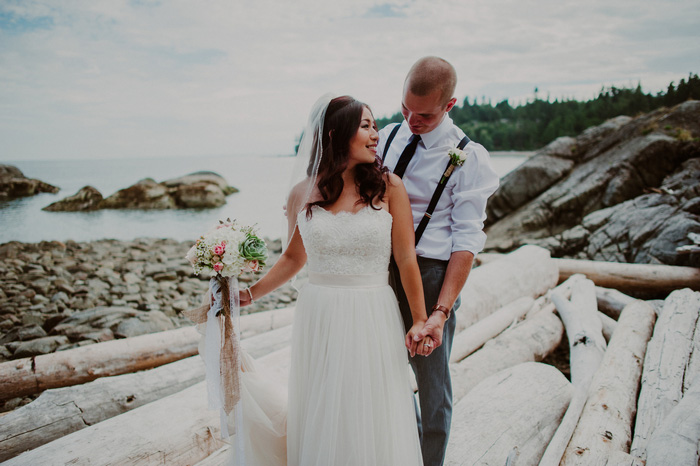 wedding portrait on the beach