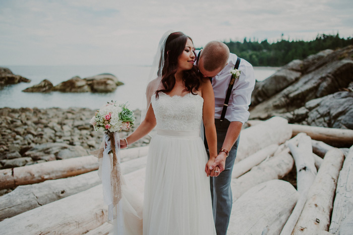 wedding portrait on the beach