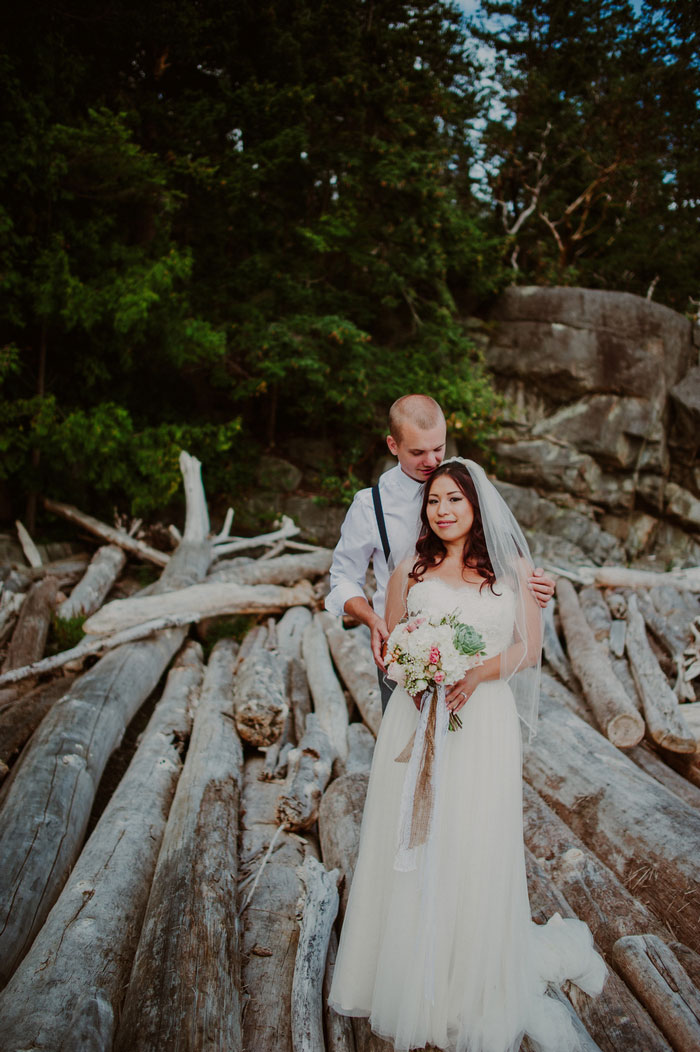 wedding portrait on the beach