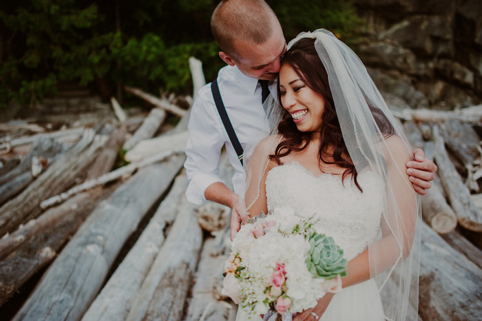 wedding portrait on the beach