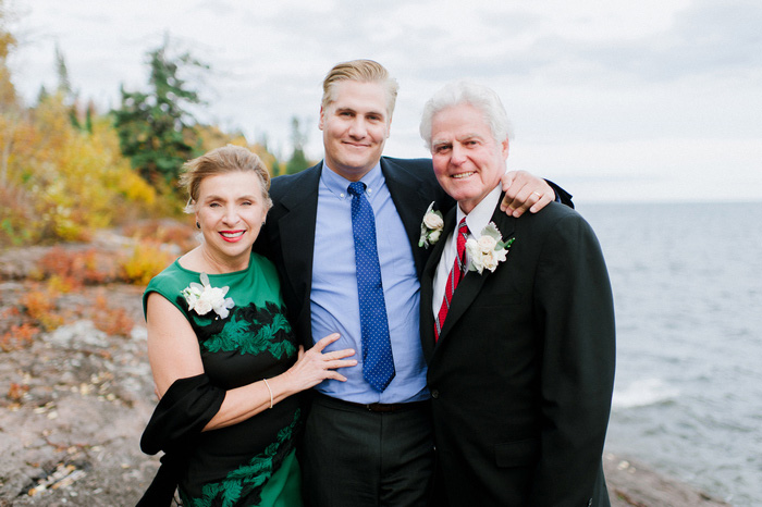 groom with parents