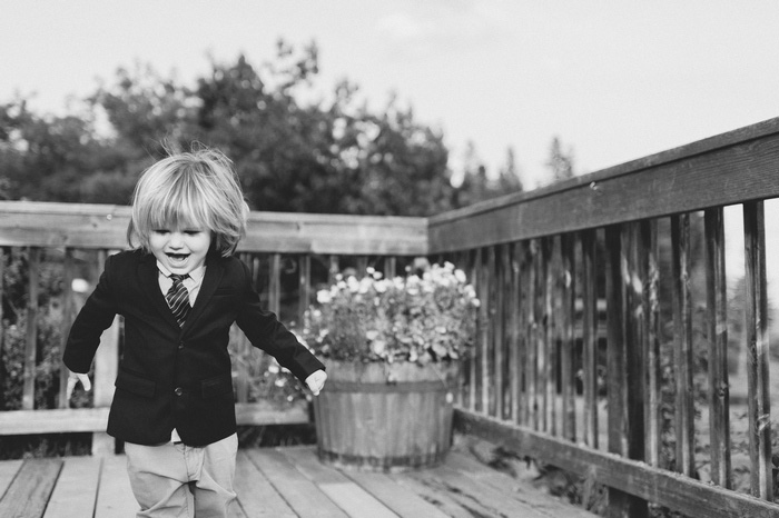 little bit jumping in suit