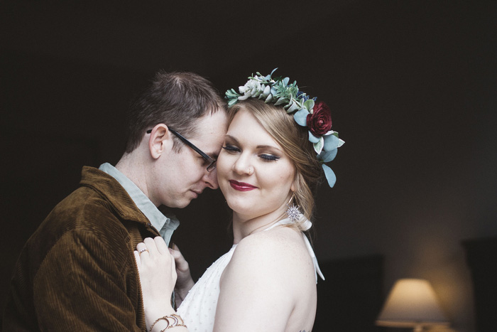 bride and groom portrait