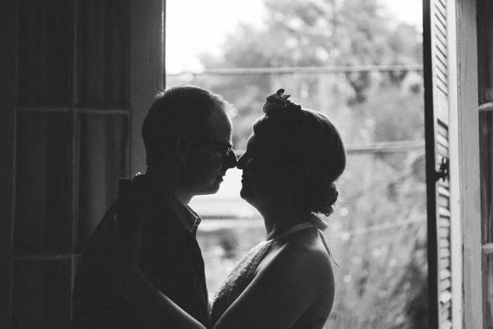 bride and groom silhouette