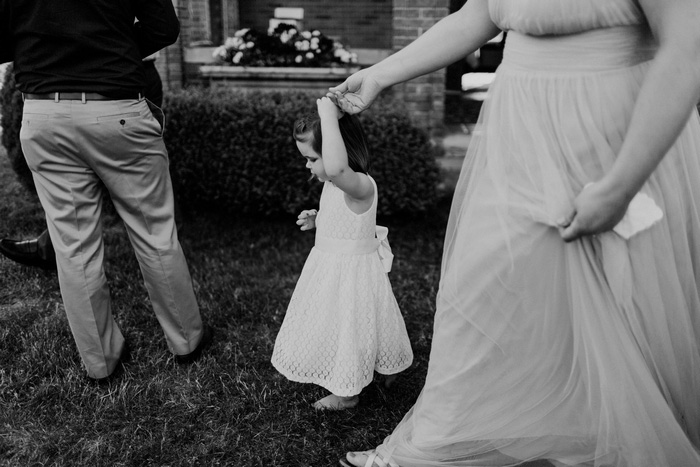 little girl at reception