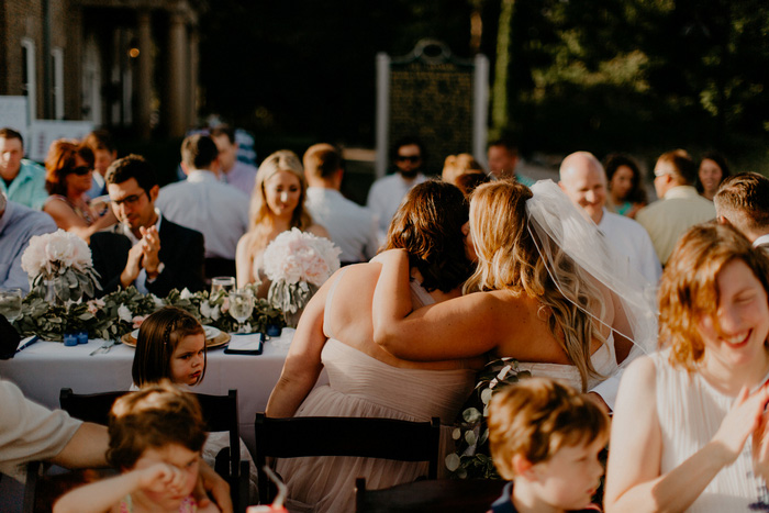 bride at dinner