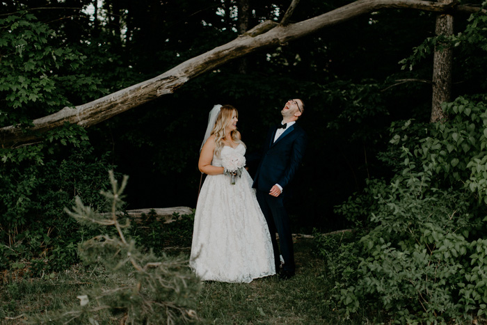 groom laugh during portrait session