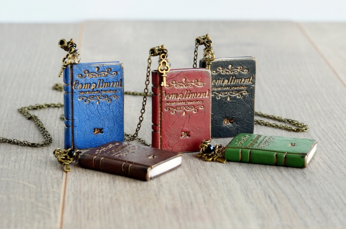 book charm encklaces