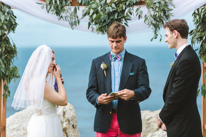 oceanfront wedding ceremony